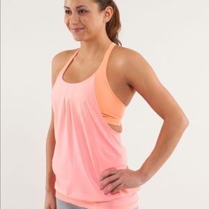 Lululemon practice freely coral tank